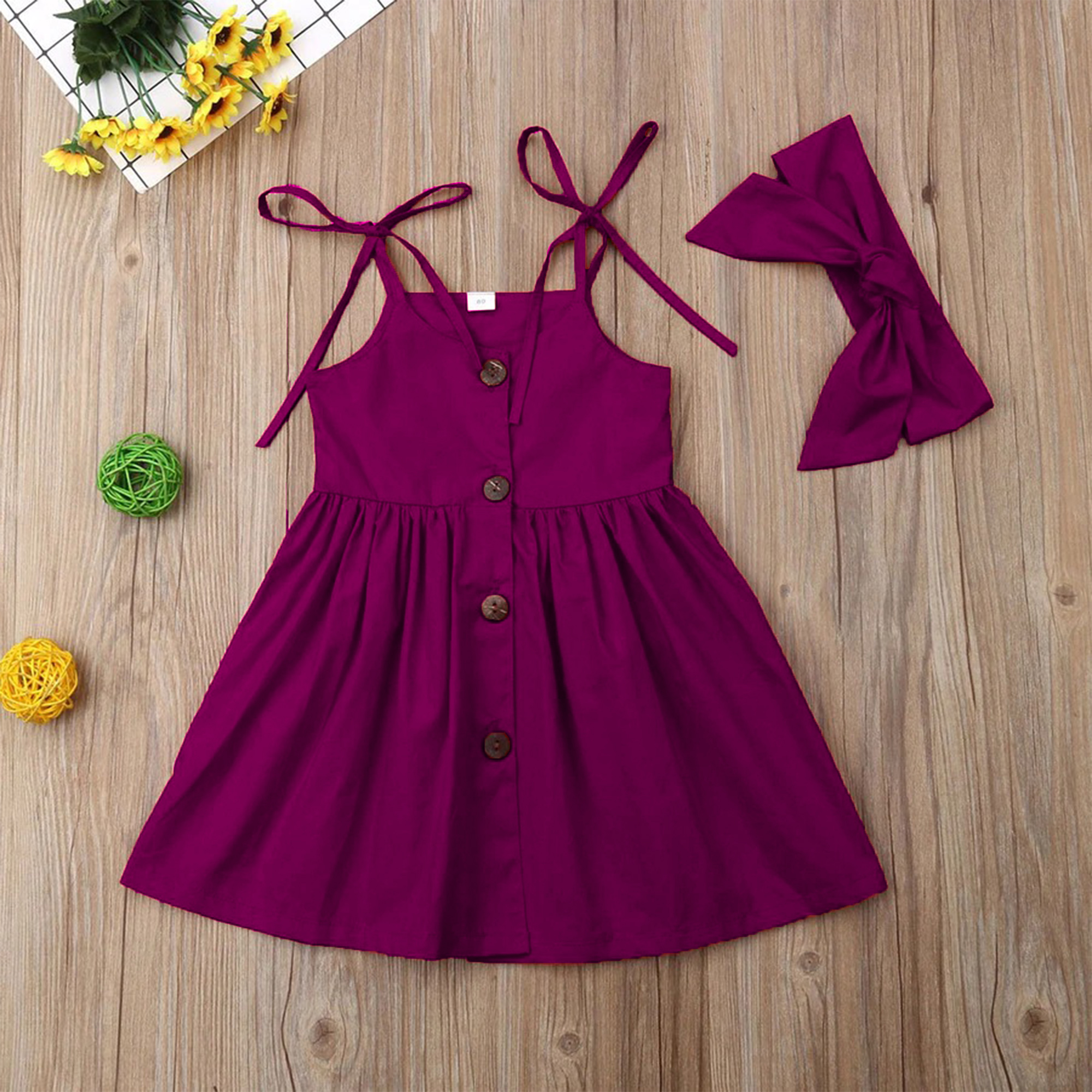 Beautiful frock with Ribbon sleeves for 6month to 5yrs baby girl, in 6 different color.. 