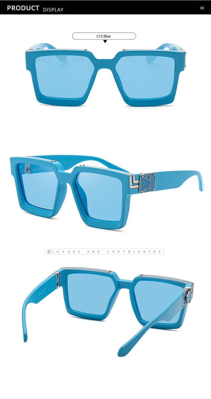 Prague Oversized Celebrity Designer Sunglasses (Blue) –