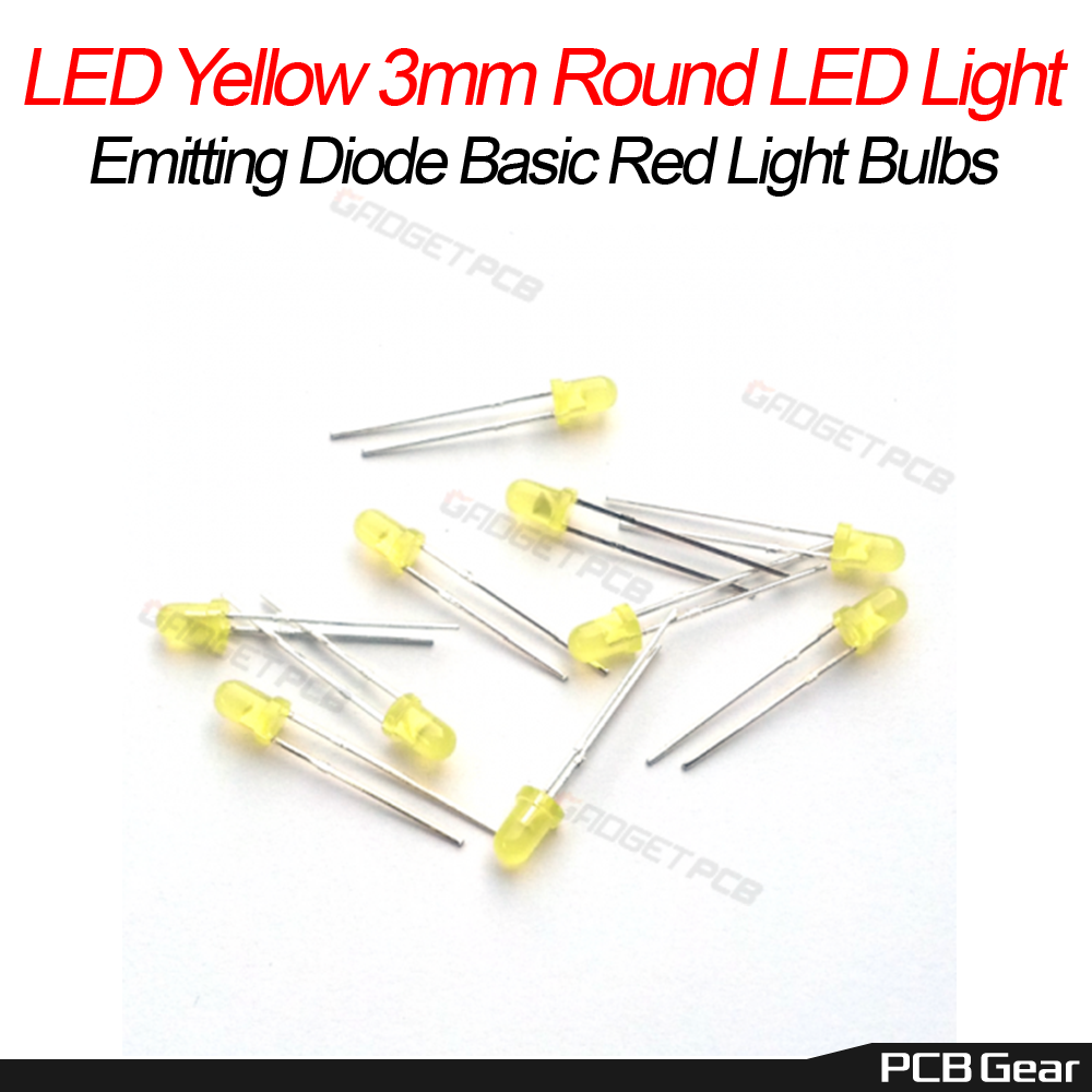 3MM Yellow Color LED light 3mm Round LED bulb Emitting Diode For Electronics Project Indicator Light LED. 