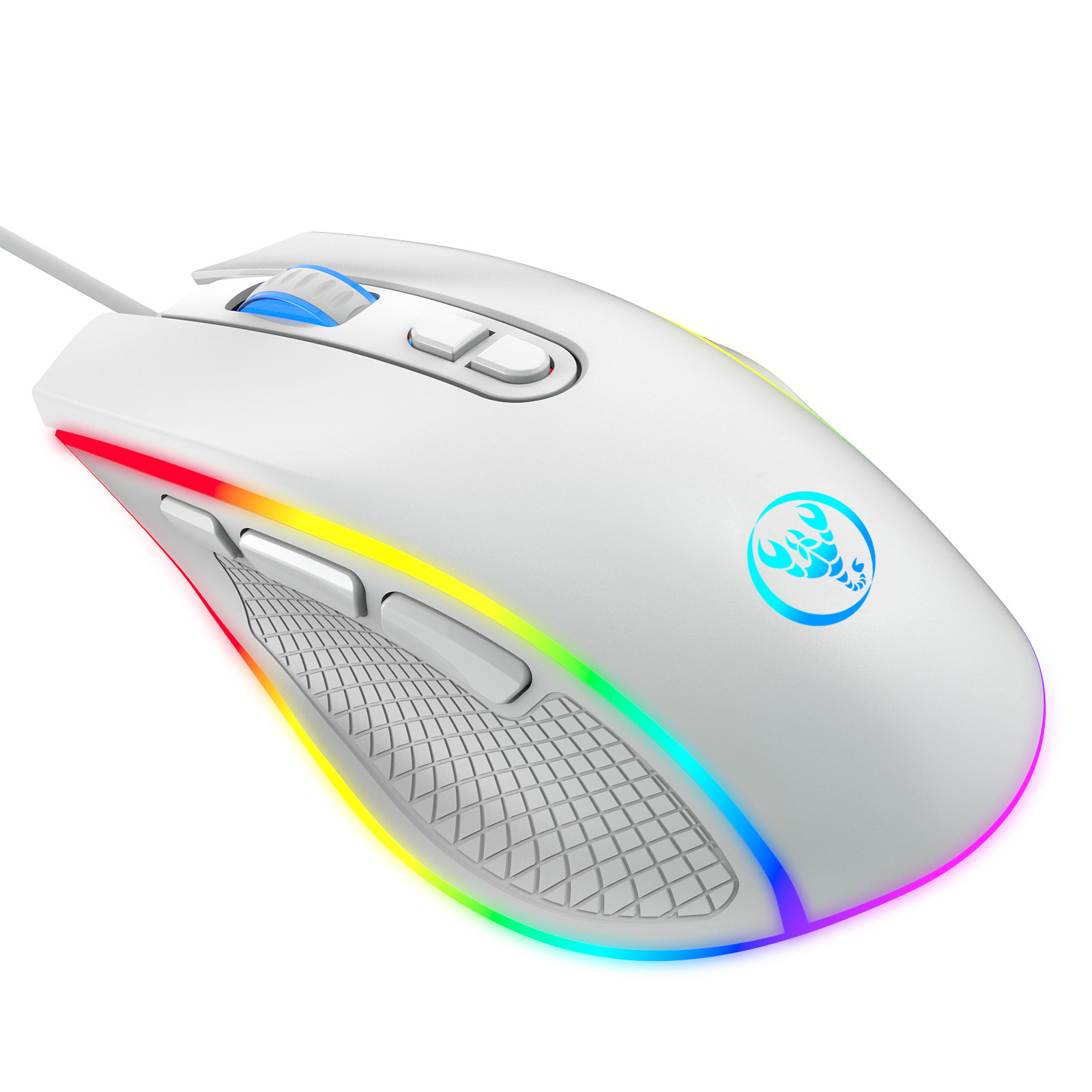 HXSJ Gaming Cable RGB Gaming Mouse 12800DPI Gaming Mouse 8 Key Macro Programming. 