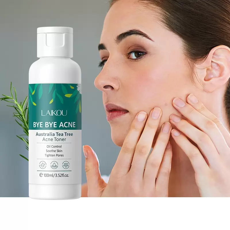 LAIKOU Australia Tea Tree Acne Toner Soothe Skin Oil Control Reduce Acne Pimples Tighten Shrink Pores- 100ml. 