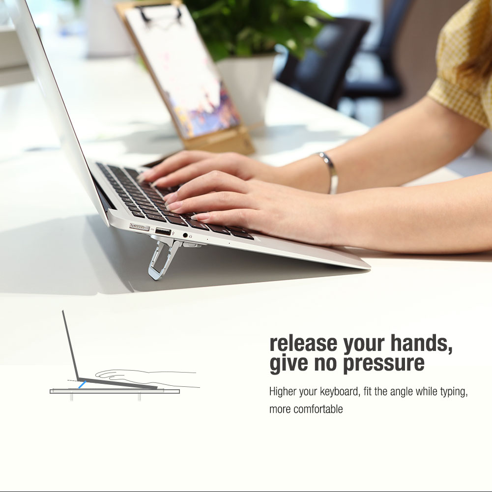 Nillkin Mini Hide Laptop Stand for Three Adjustable Angle Stand Universal Holder Notebook Accelerates Heat Dissipationel. 