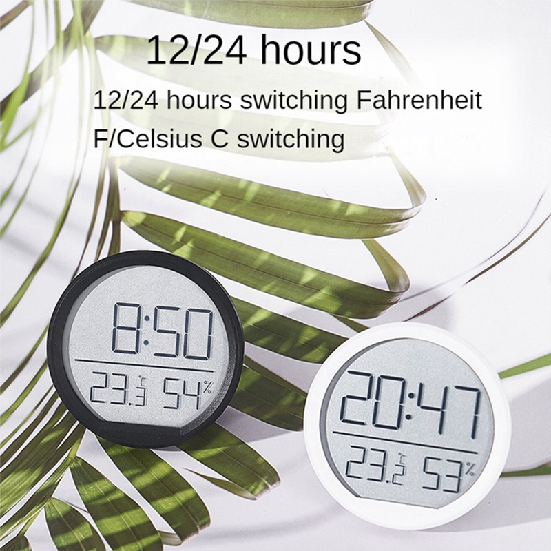 LED Digital Wall Clock Temperature Humidity Date Display Electronic A. 