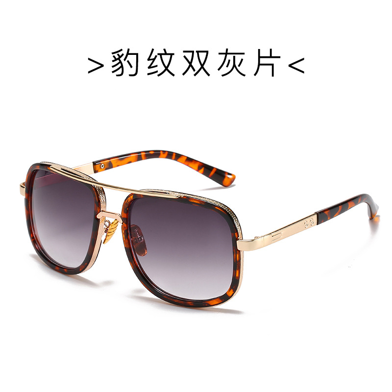 European and American trend thick frame sunglasses, men's outdoor travel, beach sunglasses, foreign trade, cross-border fast selling street glasses