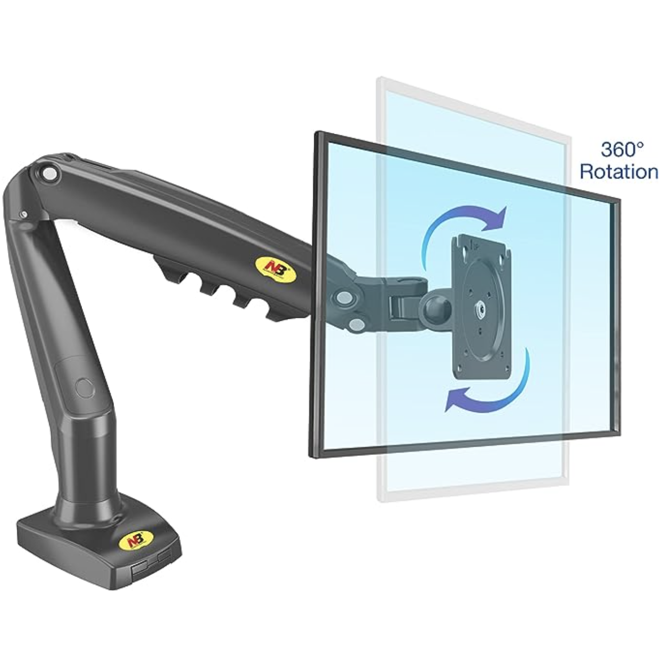 NB F80 North Bayou Monitor Desk Mount Stand Full Motion Swivel Monitor Arm With Gas Spring For 17-30'' Computer Monitors (Within 4.4 lbs to 19.8lbs) Lindaa. 