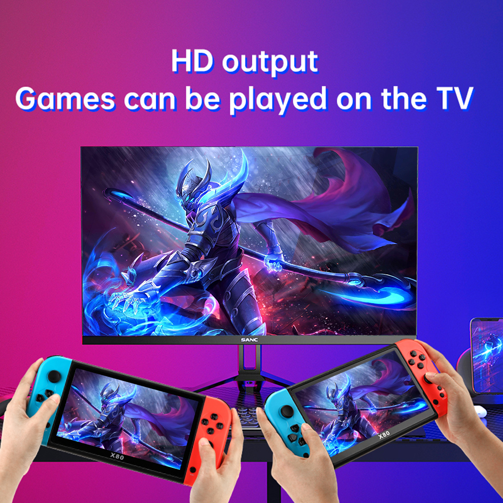 X80 Retro Handheld Game Player Built-in 20000 Repeated Games 7 inch Screen -Option -Blue Green-Option -Blue Green. 