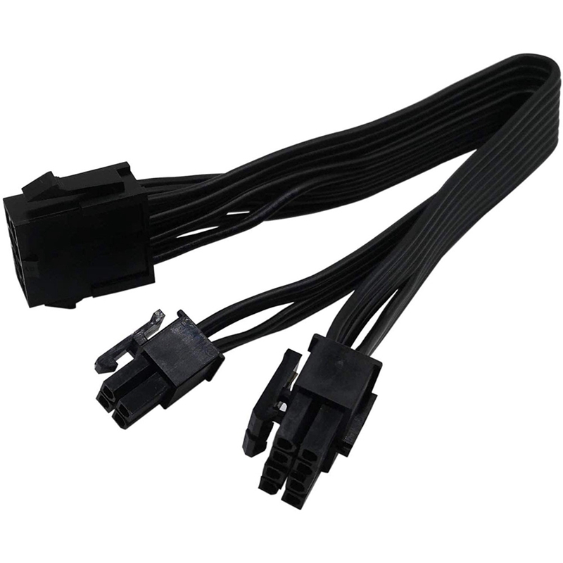 2X CPU 8 Pin Female to CPU 8 Pin ATX 4 Pin Male Power Supply Converter Adapter Extension Cable for Motherboard (20cm). 