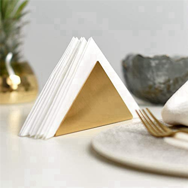 Gold Napkin Holder Steel Tissue Dispenser Paper Napkin,Vertical Napkin Holder for Dining Table Decor