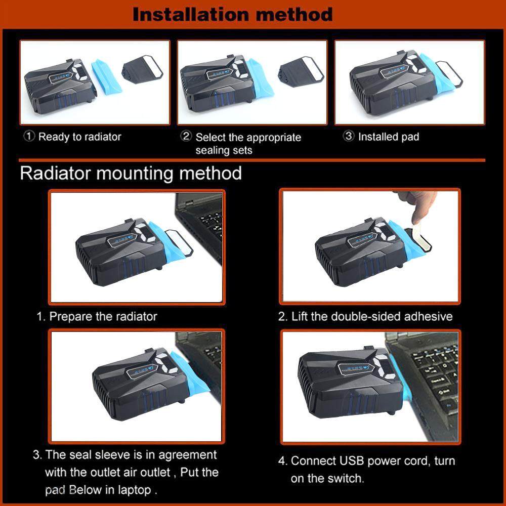 Low Noise Vacuum USB Powered Mini Air Extracting Cooling Fan Radiator LCD Display Adjust Speed For Notebook Laptop. 