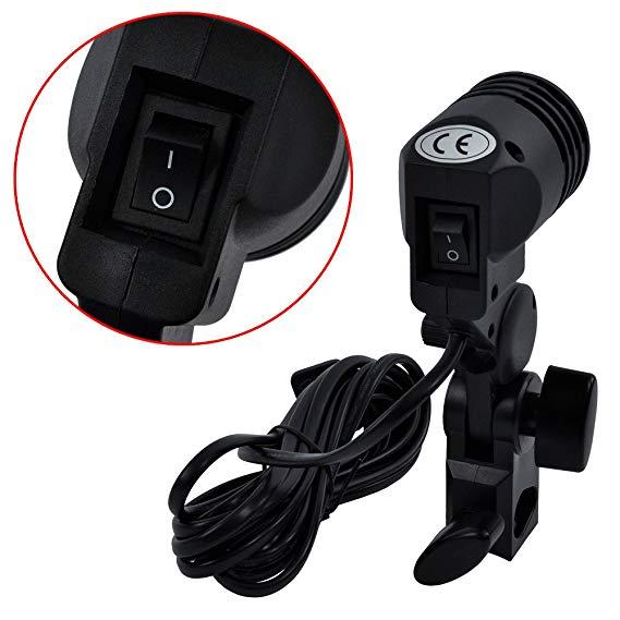 Neewer Photo Studio E27 Bulb Holder Ac Socket Light Stand Mount Umbrella Swivel Bracket - Ring Light. 