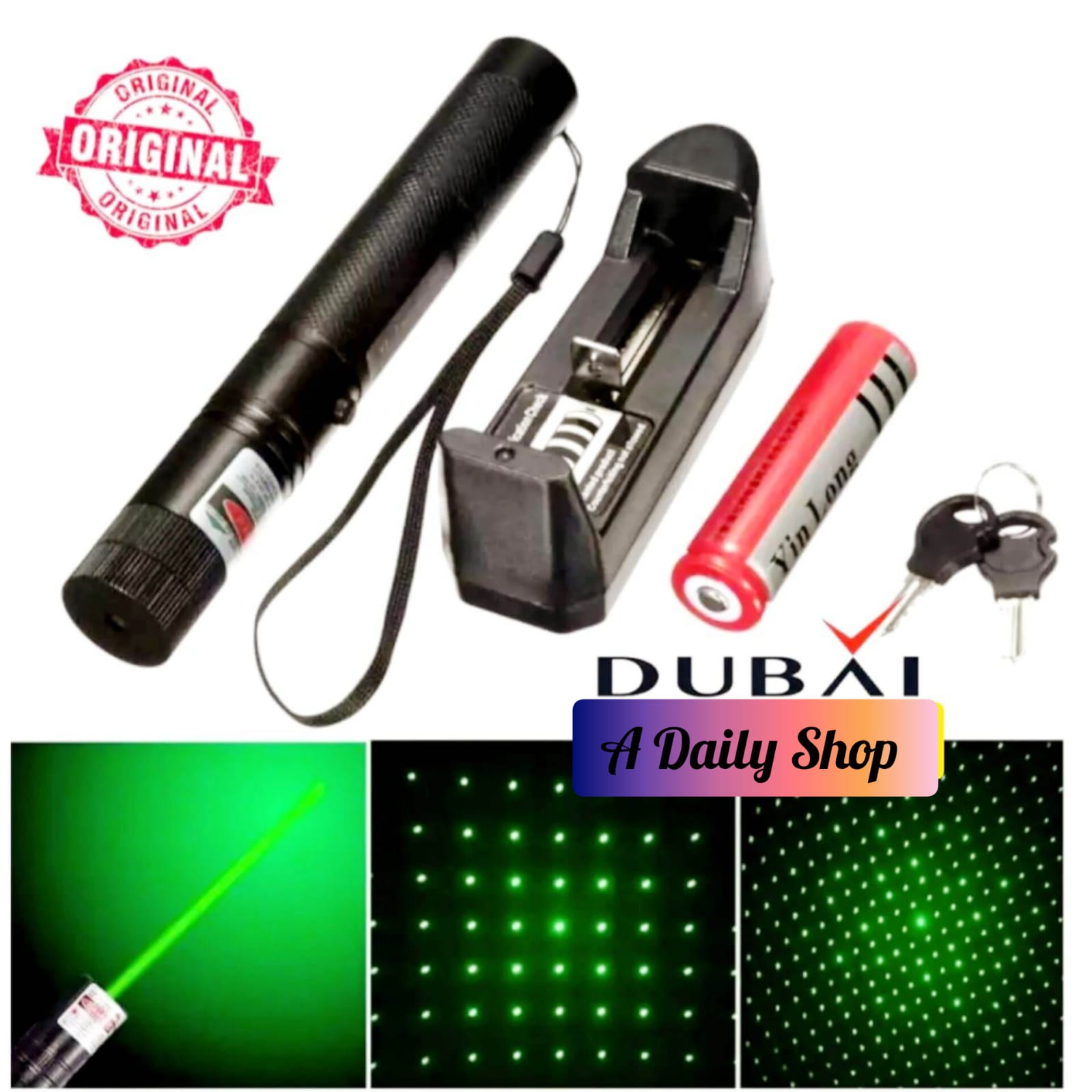 Super Powerful Laser 10 mile Green laser pointer light 532nm visible beam burning focus Green Laser Pointer Pen. 