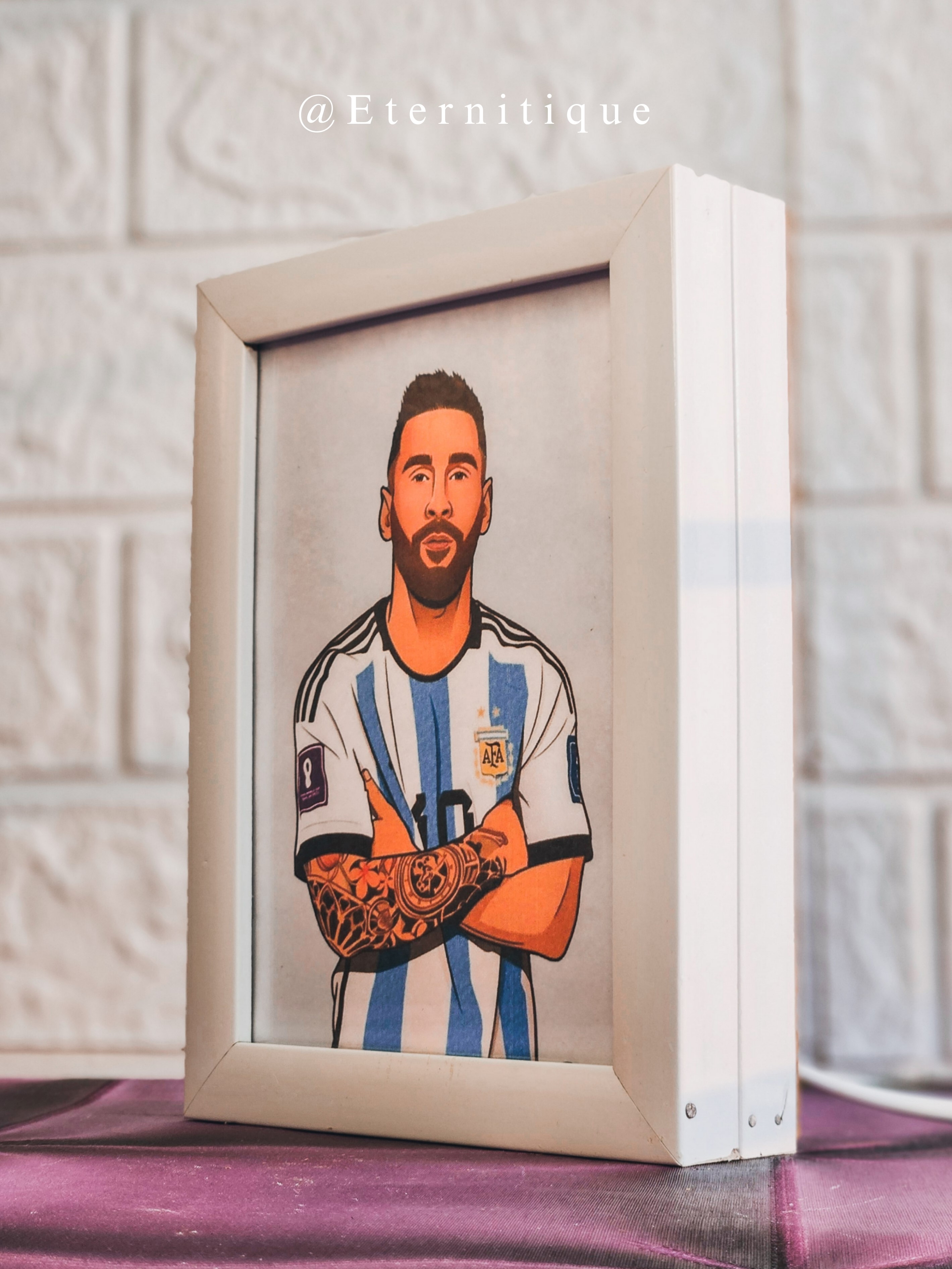 Lionel Messi GOAT Edition Light Box Frame | Messi | Frames | Lightbox | Gifts | Leo Messi. 