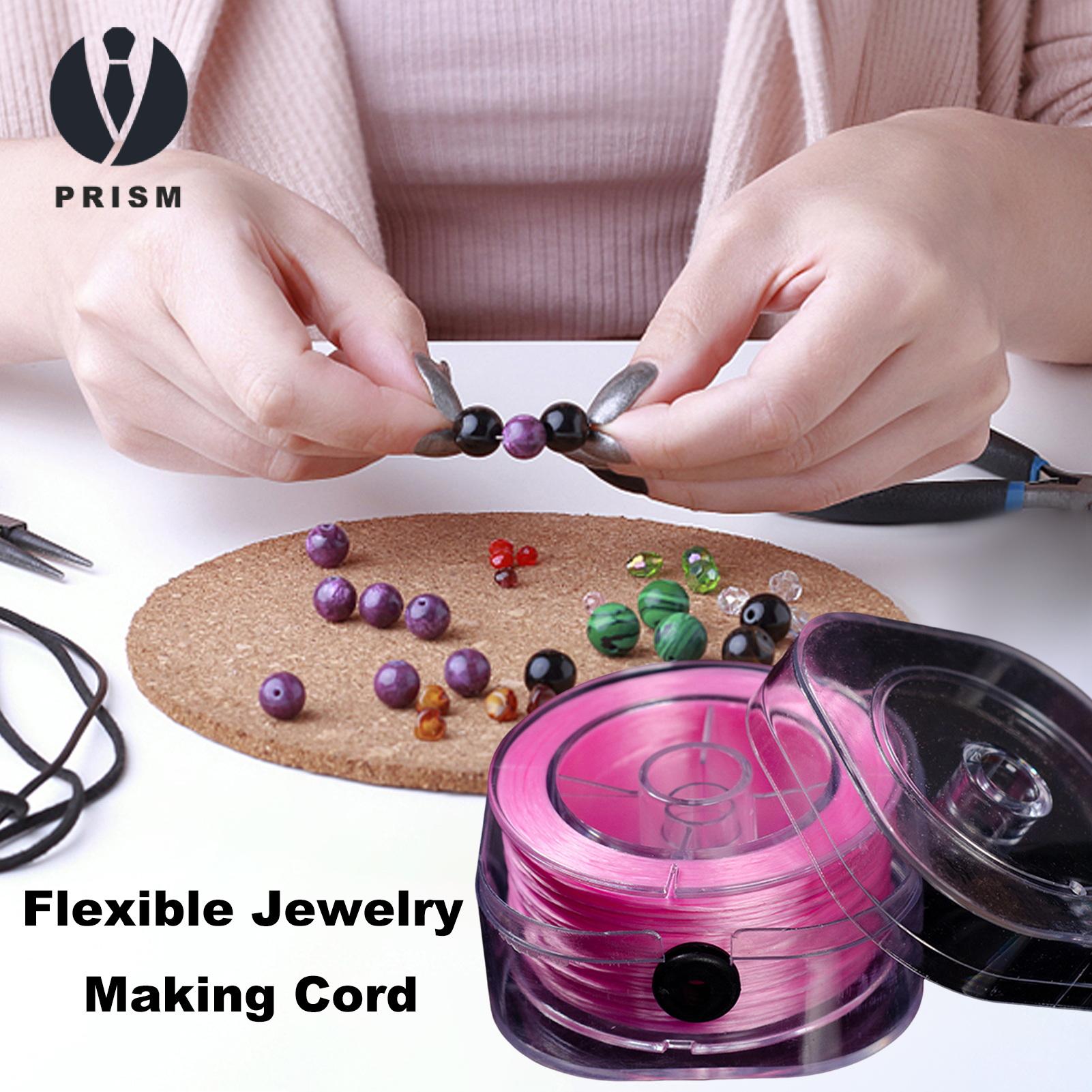 Prism Multi-function Wire Organizer Stretchy Bre Cord Set with Storage Case Diy Beading Elastic St g for Jewelry Making Flat Stretch Bre Wire Buyers' Favorite Beading Wire. 