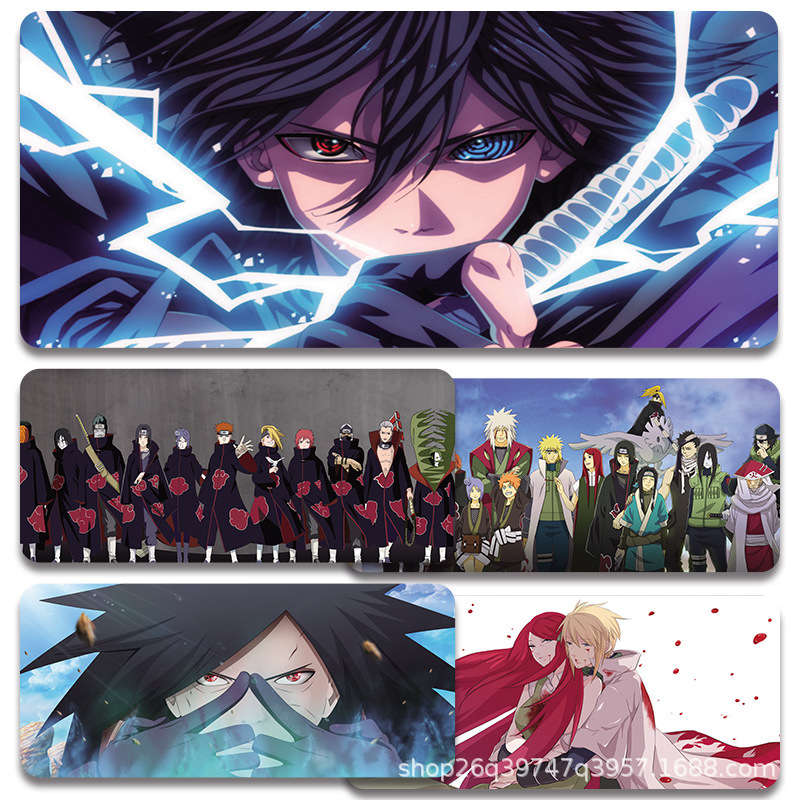 Naruto mouse pad, oversized Naruto Sasuke anime computer keyboard pad, office game, esports, study desk pad. 