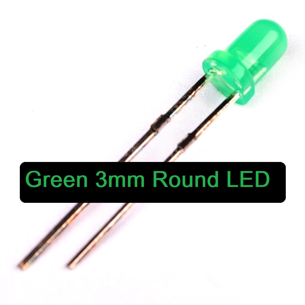 50Pcs- 3mm COLORFUL GREEN LED 3mm Round LED Light Emitting Diode Basic Green Light Bulbs For Electronics Project Indicator Front Panels LED Light DIY - Rgb Light. 