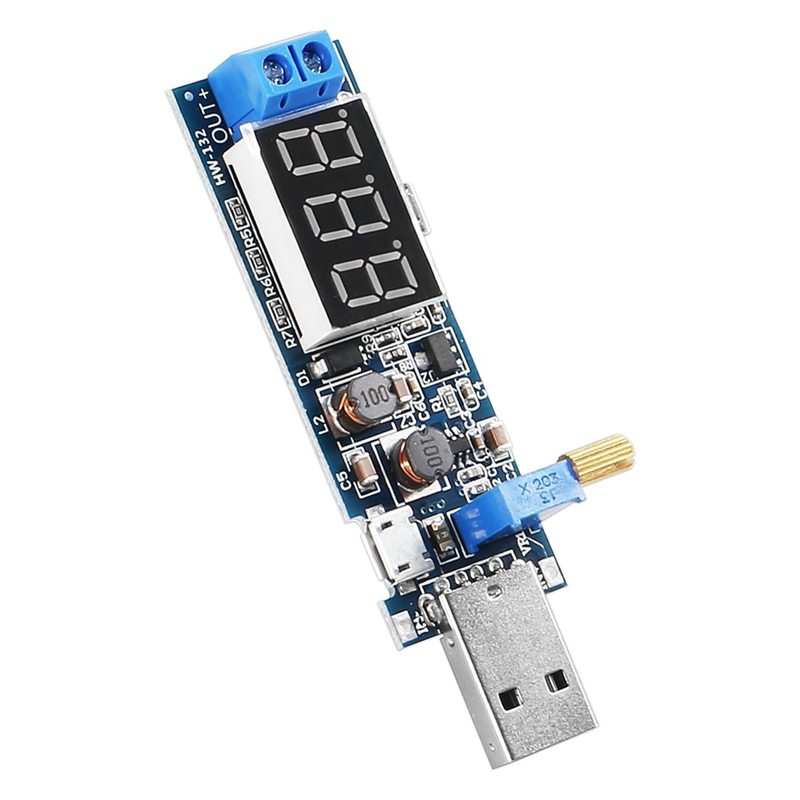 6Pcs USB Buck Boost Converter Set 3.5V-12V to 1.2V-24V DC-DC Step Up Power Supply Module Voltage Regulator Set. 