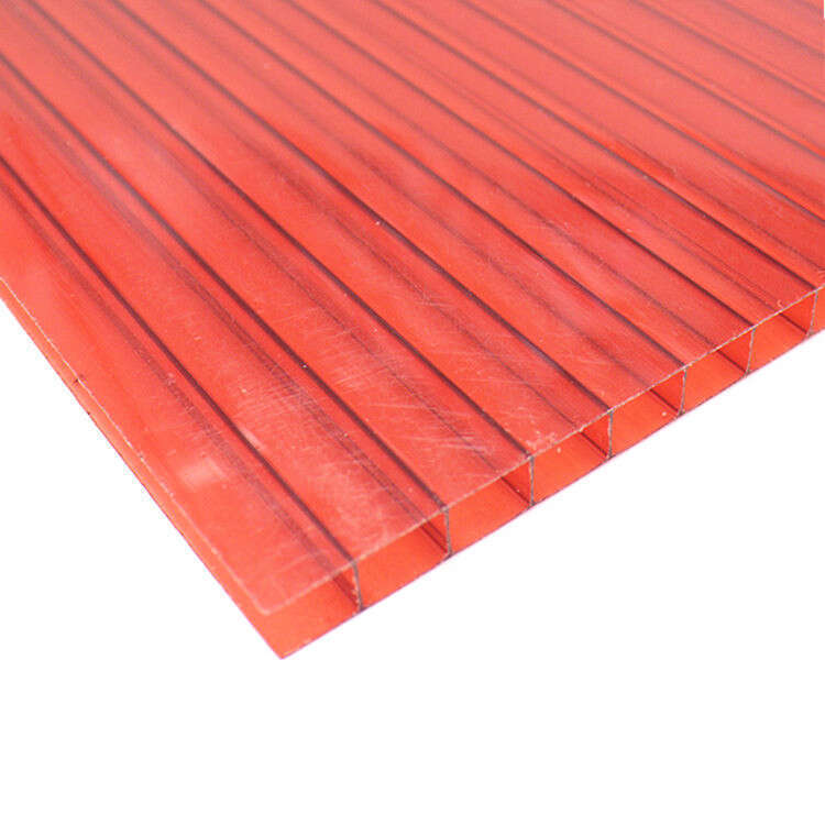 Double layer transparent hollow PC polycarbonate daylighting board greenhouse rain canopy sunlight board. 