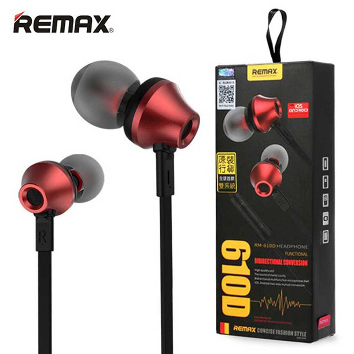 Remax Rm 610D Super Bass Quality In-Ear Headphone ( Intelligent Recognition )-Random Colour - Headphone - Headphone - Headphone - Headphone