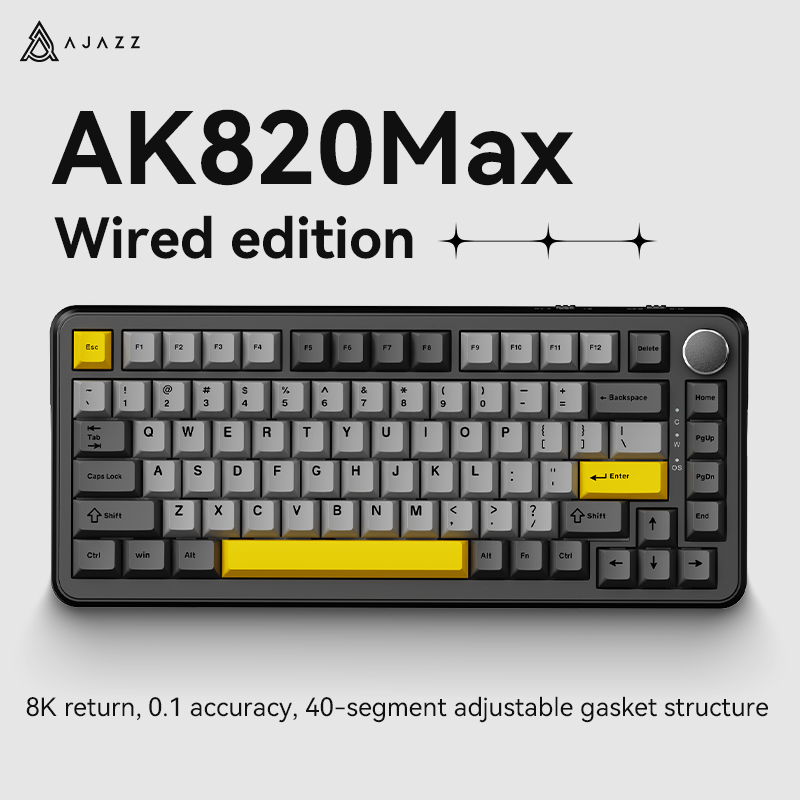 Ajazz AK820MAX Customized mechanical keyboard Magnetic Switch Wired single mode