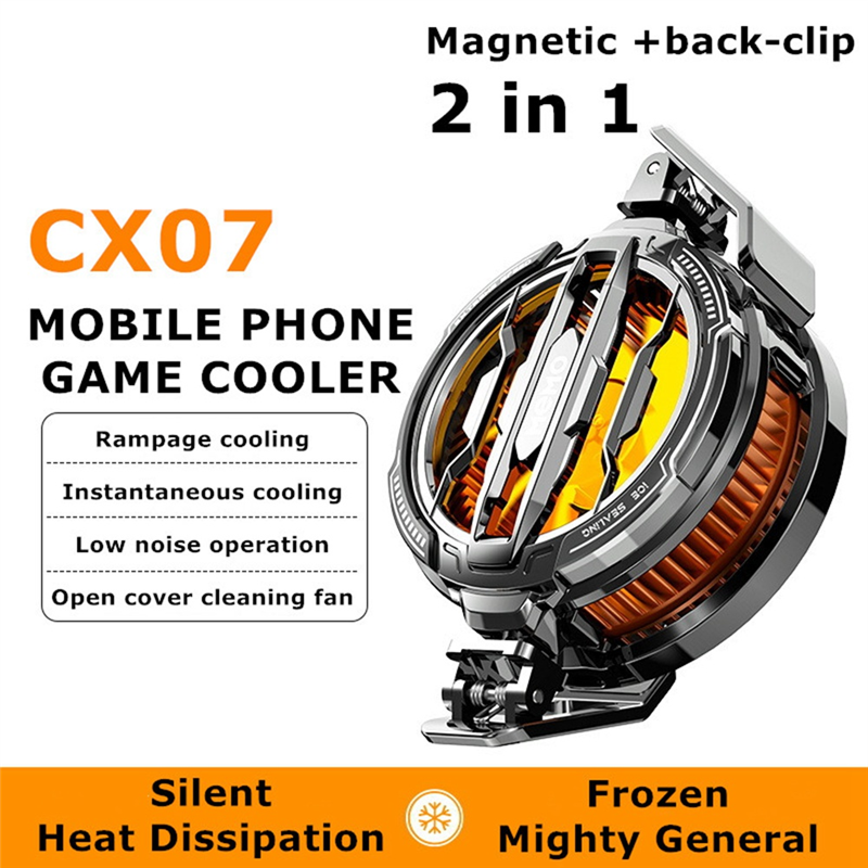 MEMO CX07 Semiconductor Cooling Fan, Magnetic Mobile Game Cooler for Android PUBG. 