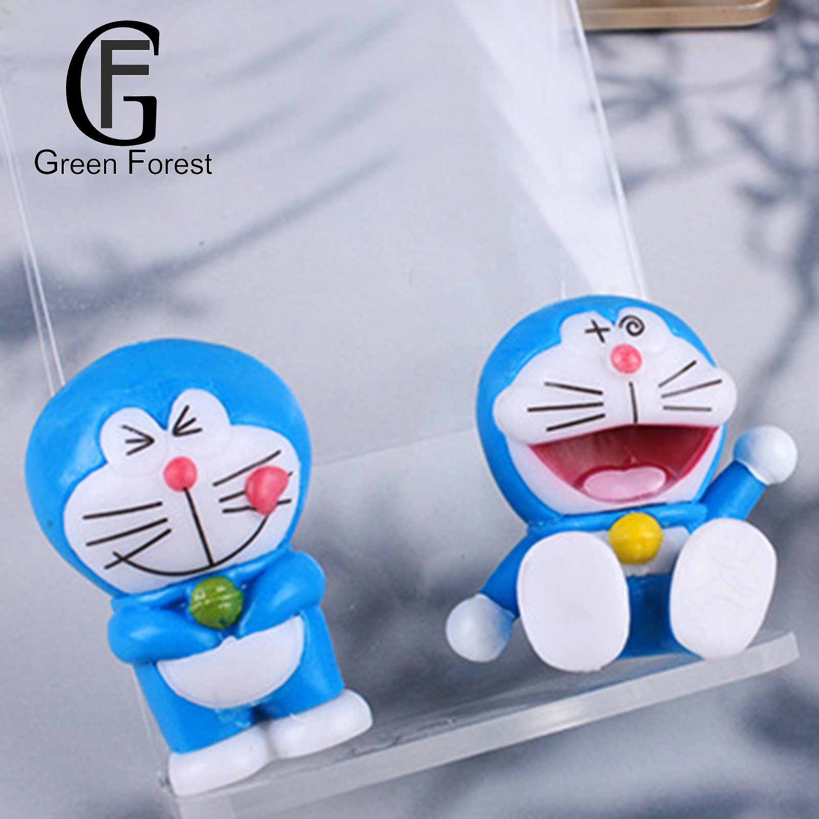 Green forest 6Pcs/Set Action Figurine Six Styles Colorful Wing Design Anime Doraemon Model Toy for Home. 