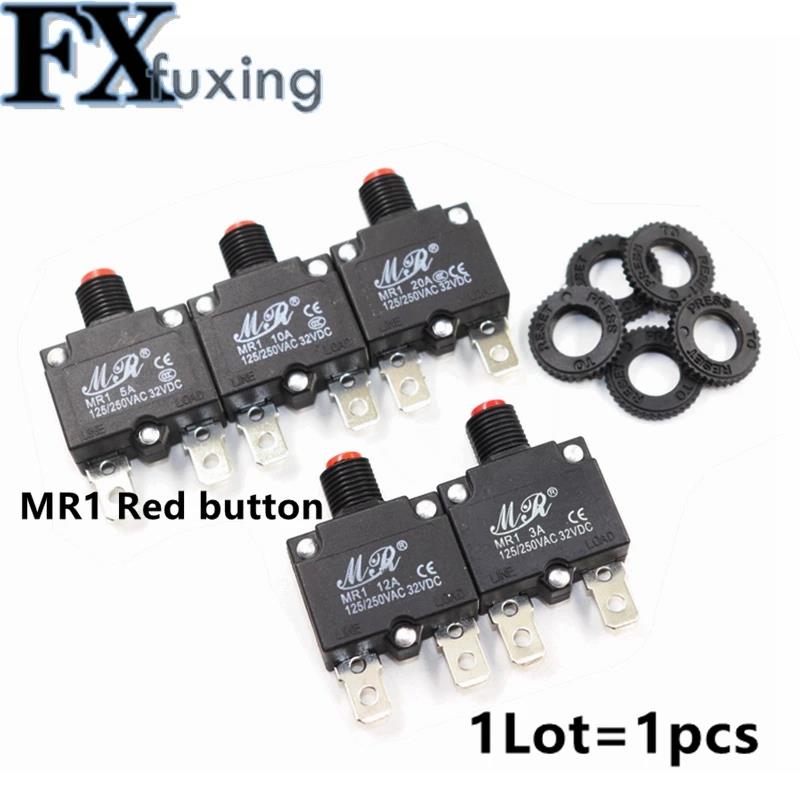 MR1 2A 3A 5A 6A 7A 8A 10A 15A 20A Circuit Breaker Overload Protector Switch Fuse Overload Overcurrent ST-1 Reset Insurance WP-01