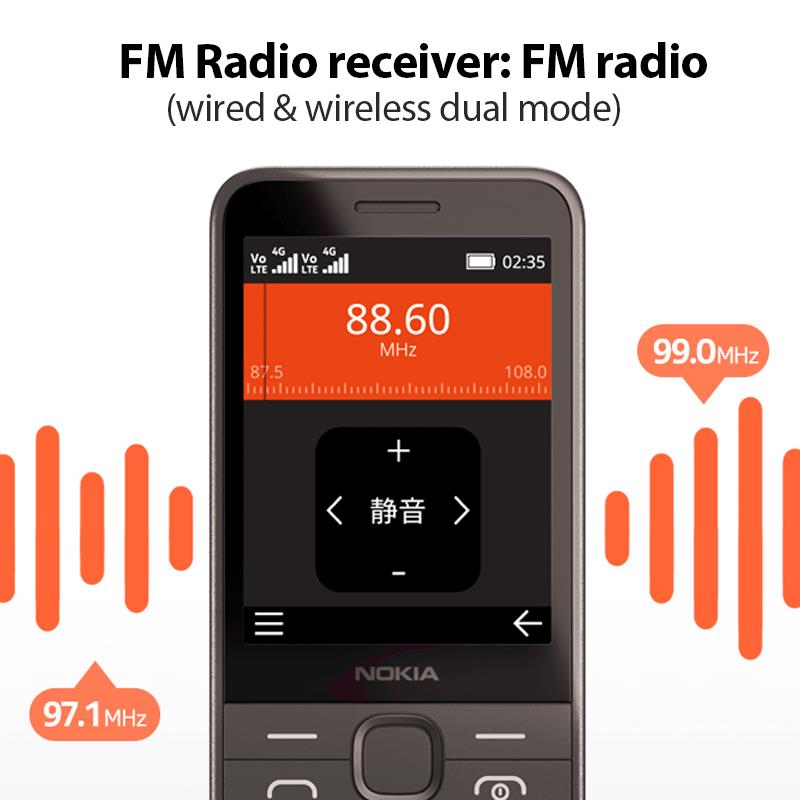 Nokia 235 4G Feature Phone Bluetooth 5.0 FM Radio Dual SIM 2MP Camera 1450mAh Bettery Type-C Port Mobile Phone. 
