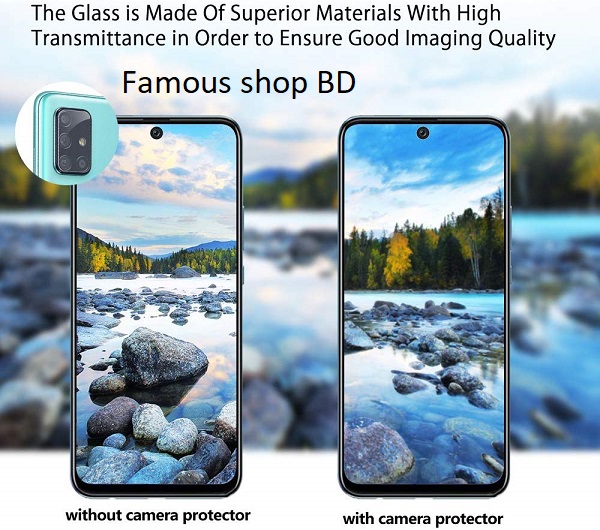 2 in1 Samsung Galaxy A51 Back( Camera Lens Screen Protector +Tempered Glass Protective Glass. 