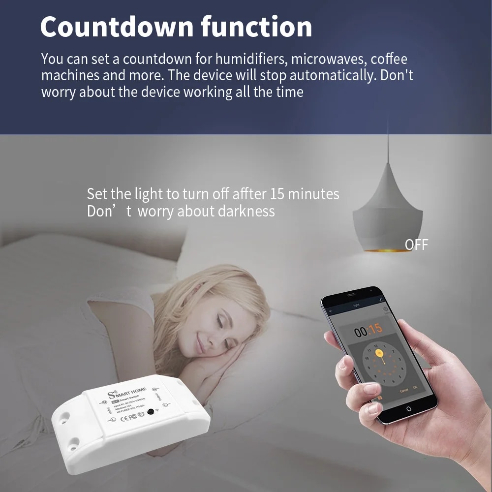 Smart Home House Wifi Wireless Remote Switch Breaker Domotic LED Light Controller Module Alexa Google Home Smartlife Tuya APP. 