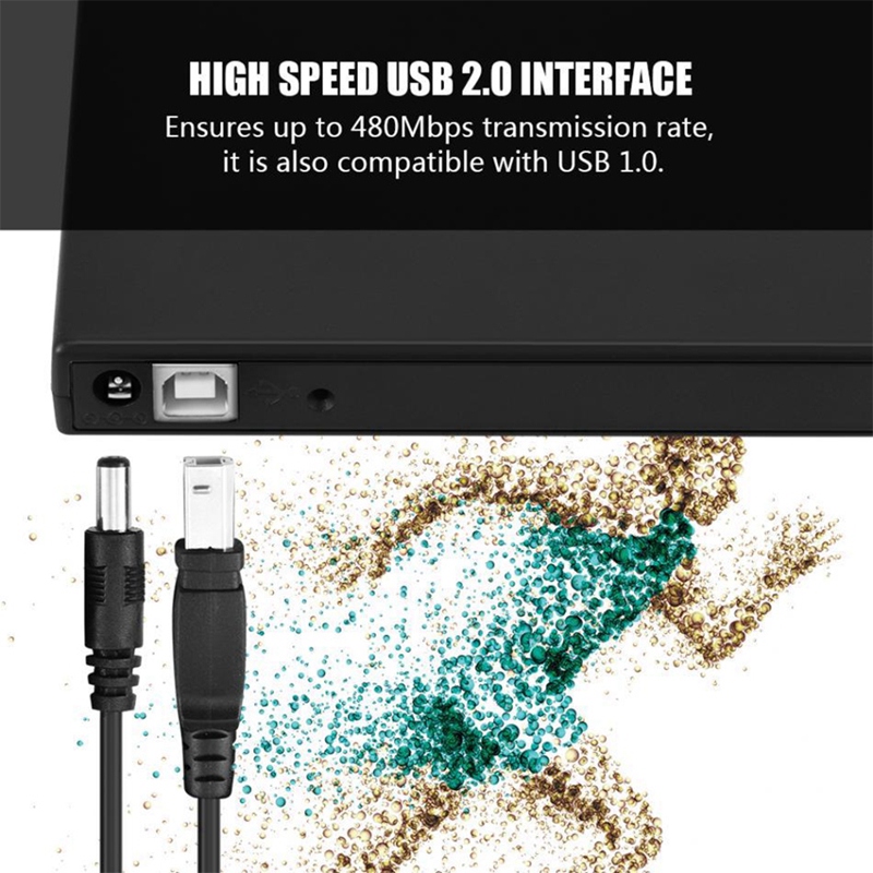 12.7mm External DVD Enclosure USB 2.0 External DVD/CD-ROM Case for Laptop Desktop PC Optical Disk Drive SATA to SATA. 