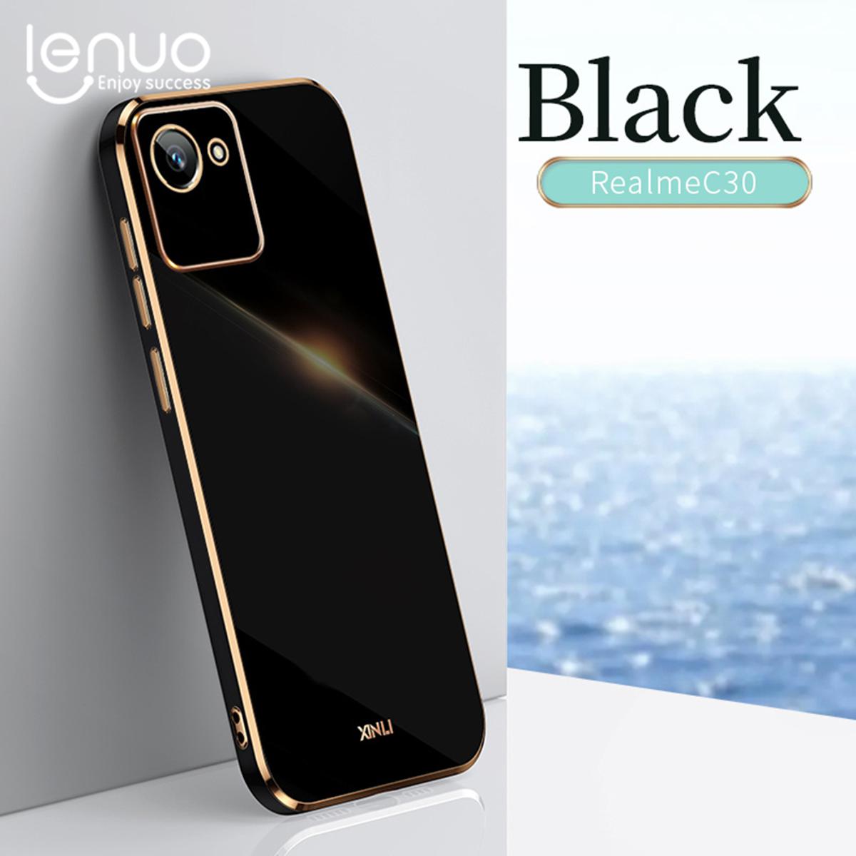 Realme C30 Electroplated Fashion My Case With Camera Bumper Protection Shiny Soft Plating Flexible Silicone Trendy Stylish Back Cover (Back Case Cover For Smartphone)