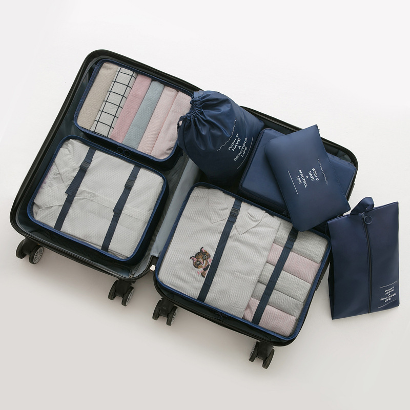 Cross-border travel storage bags, suitcases, clothing organizers, bag sets, clothing organizers, six twills