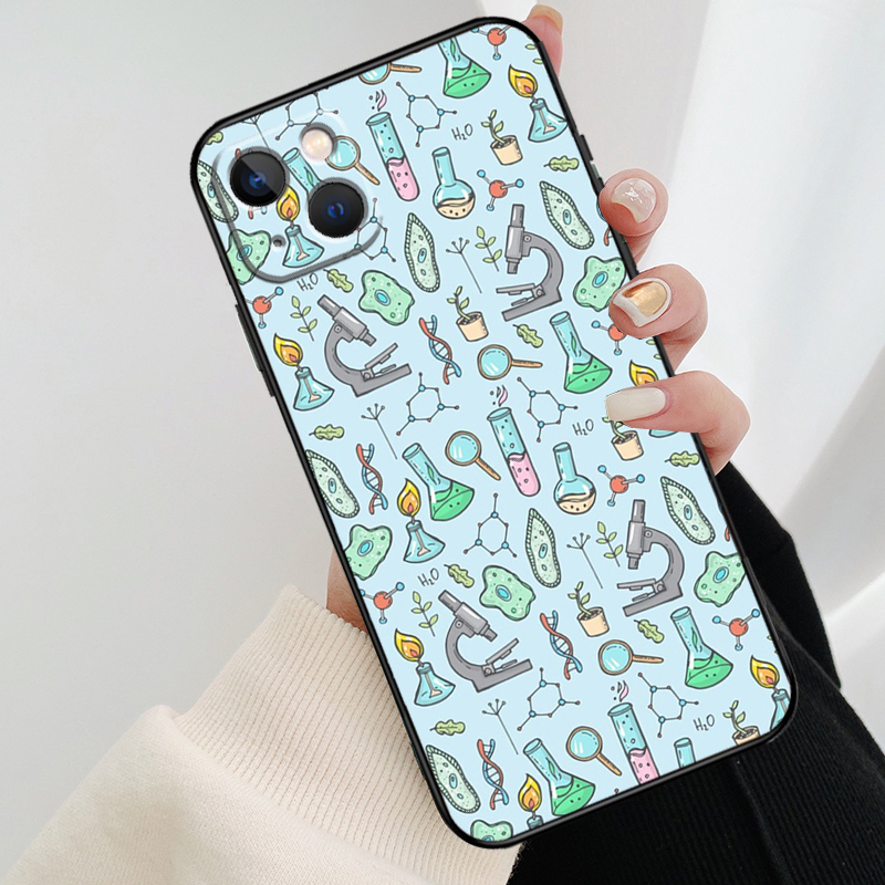 Biology and Chemistry Case For iPhone 12 11 13 14 15 Pro Max Mini Cover For iPhone XR X XS Max 7 8 Plus Phone Case. 