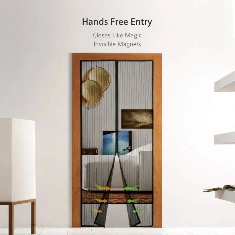 Anti-Mosquito Net Summer Automatic Closing Magnetic Mosquito Net Invisible Door Mesh Anti Bug Fly Partition Curtain Magic Mesh. 