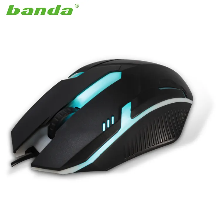 BANDA MW800 3D Gaming Mouse Wired 7 LEDcolors (Black) and Mouse Pad. 