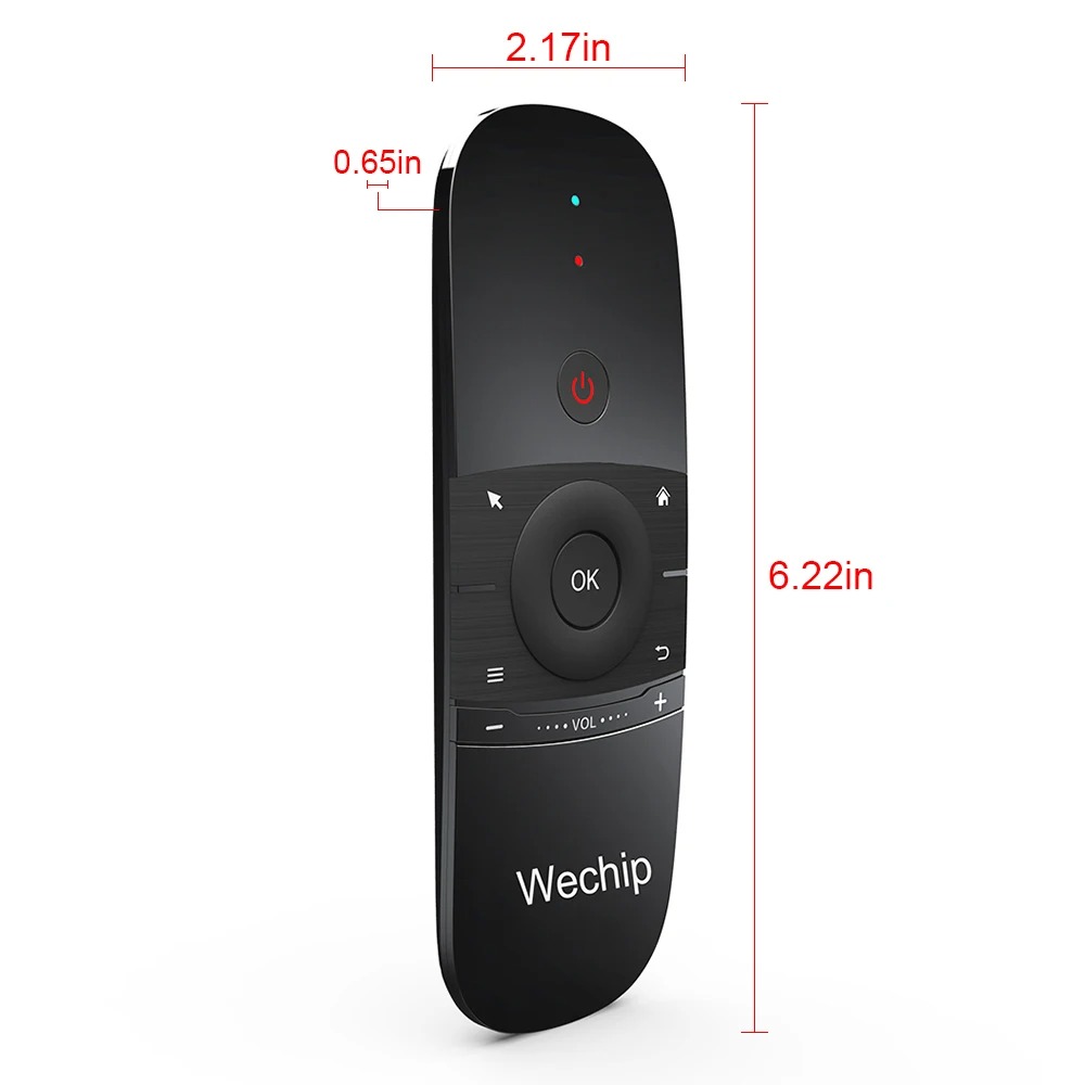 Wechip W1 2.4G Air Mouse Wireless Keyboard Remote Control Infrared Remote Learning 6-Axis Motion Sense for Smart TV Android TV. 