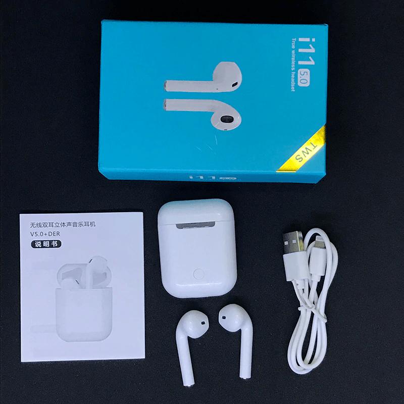 i11 TWS Wireless Headphones Bluetooth 5.0 Earphones Headset Fingerprint Touch Pop-up Window Earbuds With Mic For iPhone Android.. 