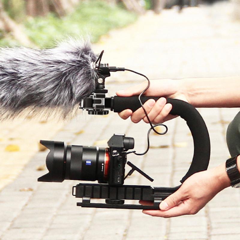 Video Action Stabilizing Handle Camera Handle Photography Equipment Stabilizing Handle Grip With Cold-Shoe Mount Camera Grip