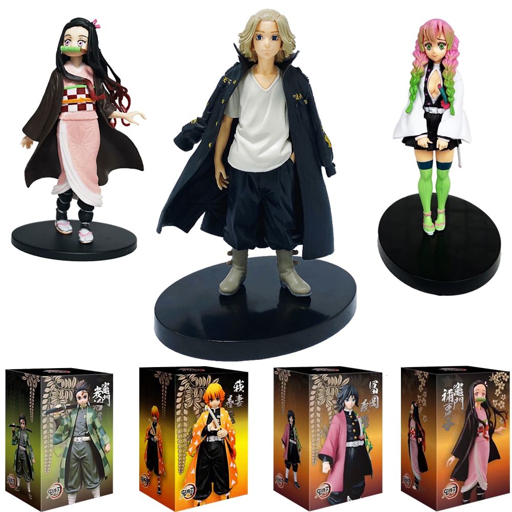 Boneco De Ação Anime Demon Slayer Kimetsu No Yaiba Figura Kamado Tanjirou  16cm / Agatsuma Zenitsu Nezuko Guerreiro Pvc Modelo Brinquedos