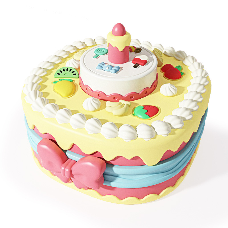 Children's play home dough cake toy double layer three-layer burger machine plasticine mold ultra light clay set. 