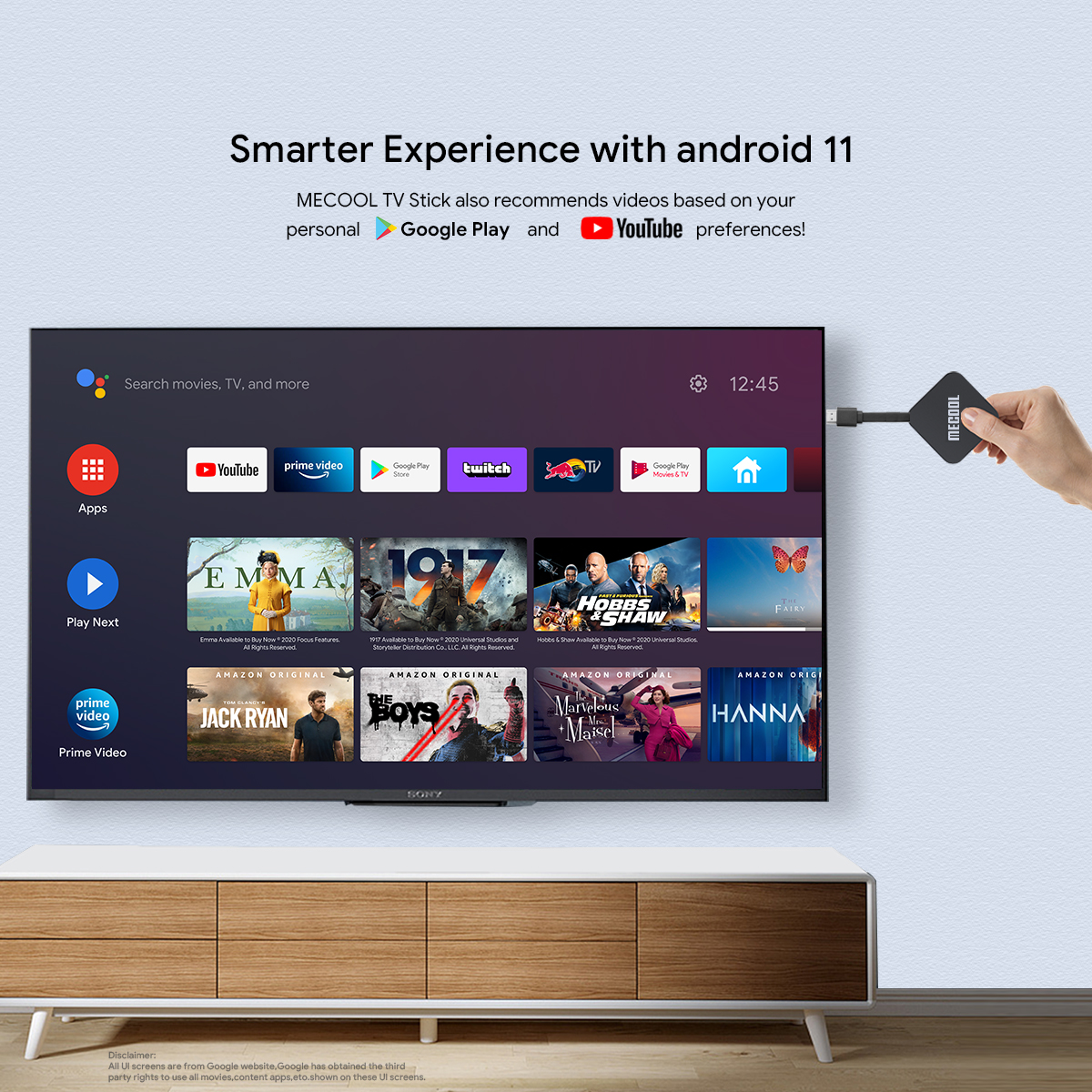 Mecool KD2 android tv stick Amlogic S905Y4 4GB 32GB 4K 2.4G 5G Dual Wifi BT AV1 vs x96s x96 s500 kd3 mini Dongle. 