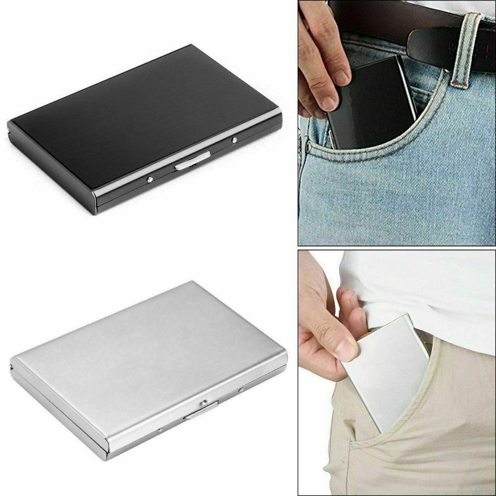 Anti-Scan Wallet Case Credit Slim Card RFID Blocking Metal