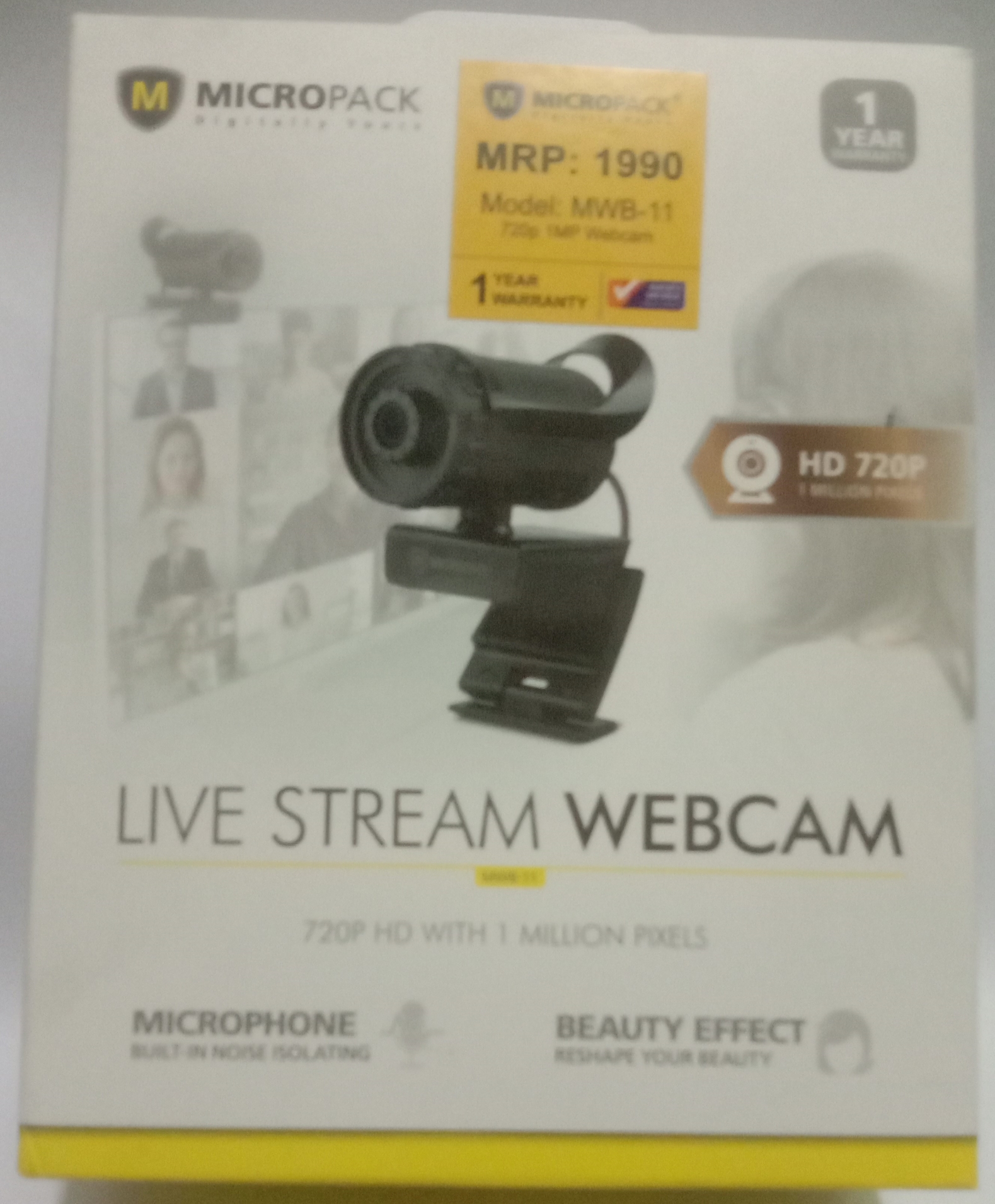 Web Cam Micropack MWB-11 720P- 1mp webcam china best quality product. 