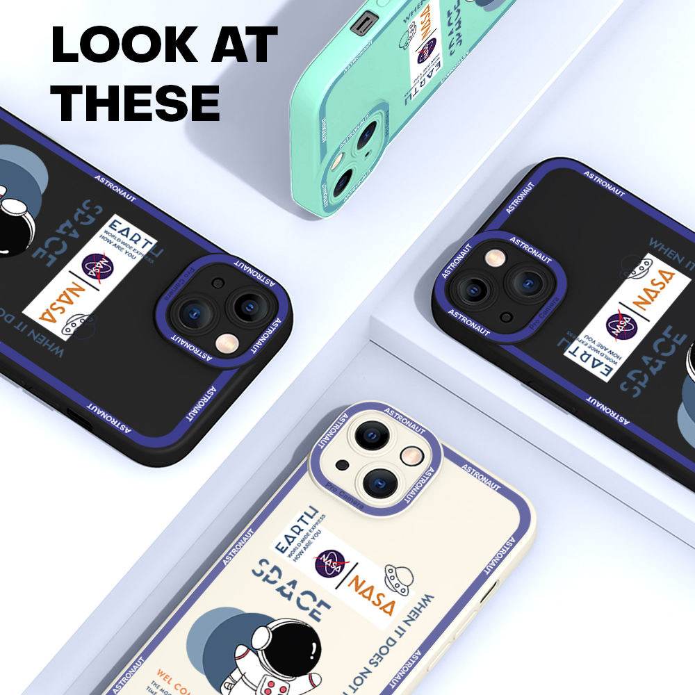 Hontinga for Infinix Hot 11S Back Cover Space Astronaut Case Camera Protection Soft Silicone TPU Phone Cases. 