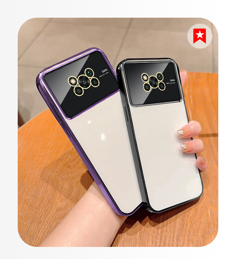 Lenuo New Design Accessories Mobile Phone Case for Xiaomi Poco X3 / X3 Pro / X3 NFC Luxury Big Camera Window Shockproof Back Cover. 