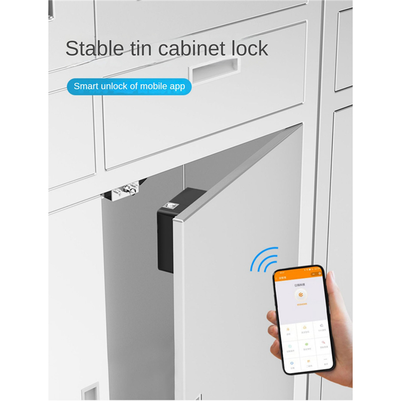 Smart Wood Door Lock Keyless Invisible Electronic Lock IC Card TTlock App Unlock Cabinet Locker Furniture Drawer Lock Durable Easy Install Easy to Use. 