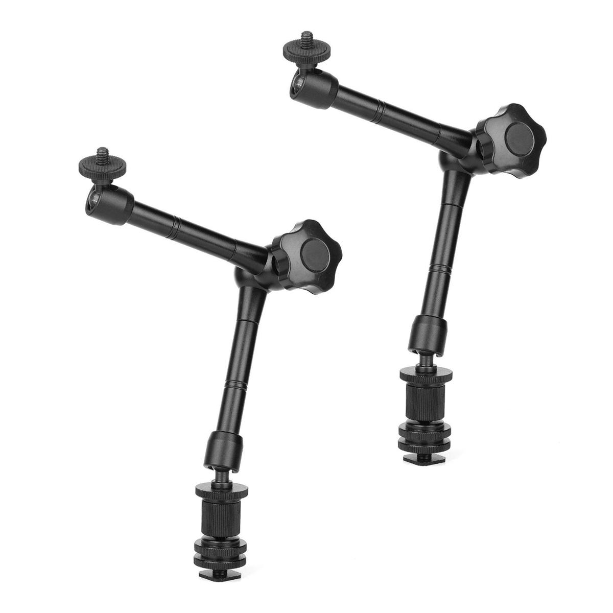 2X Magic Arm 11 Inch Articulating Arm Magic Friction with Hot Shoe Mount & 1/4 Inch Tripod Screw
