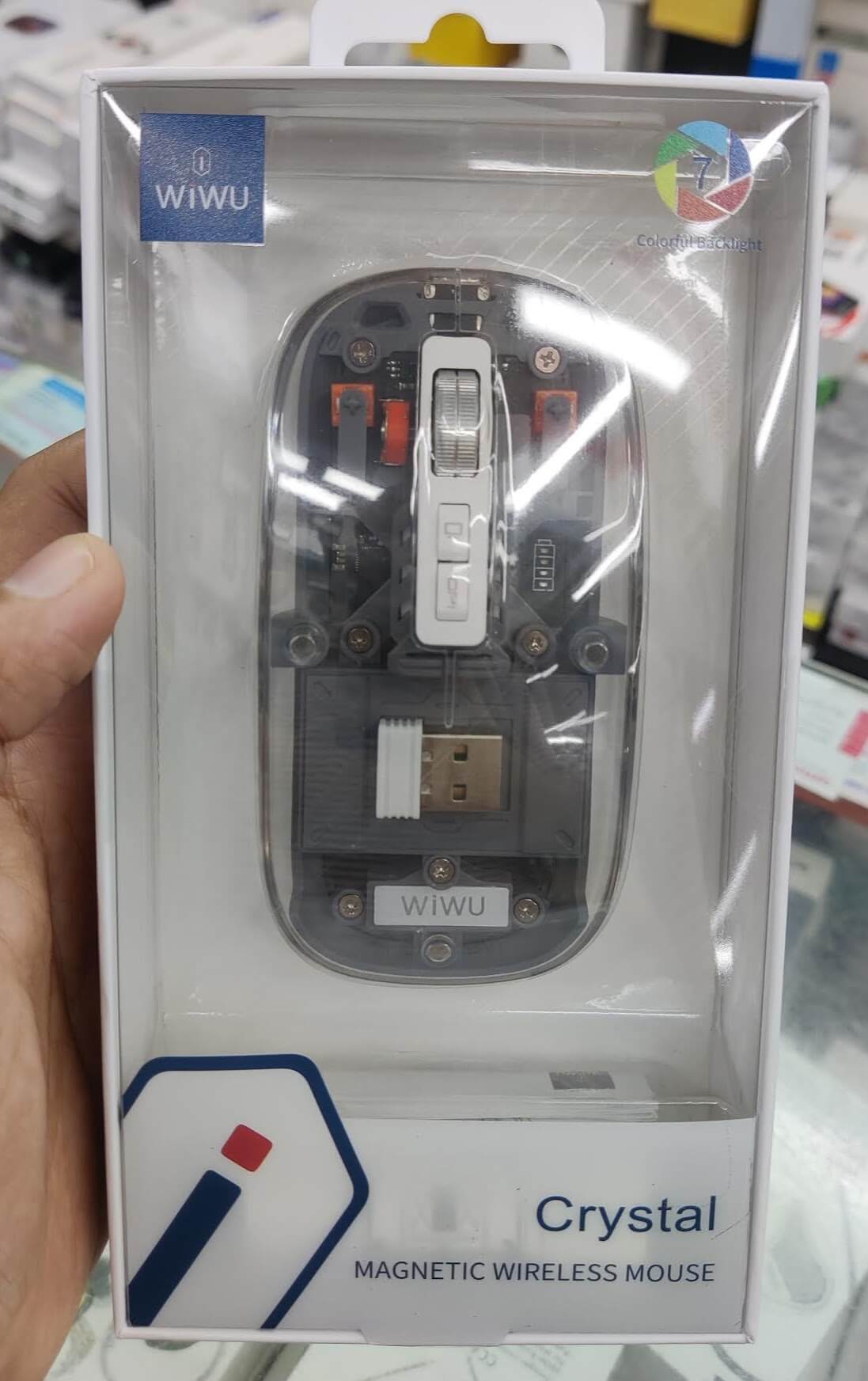 WIWU Transparent Crystal Magnetic Wireless Mouse. 