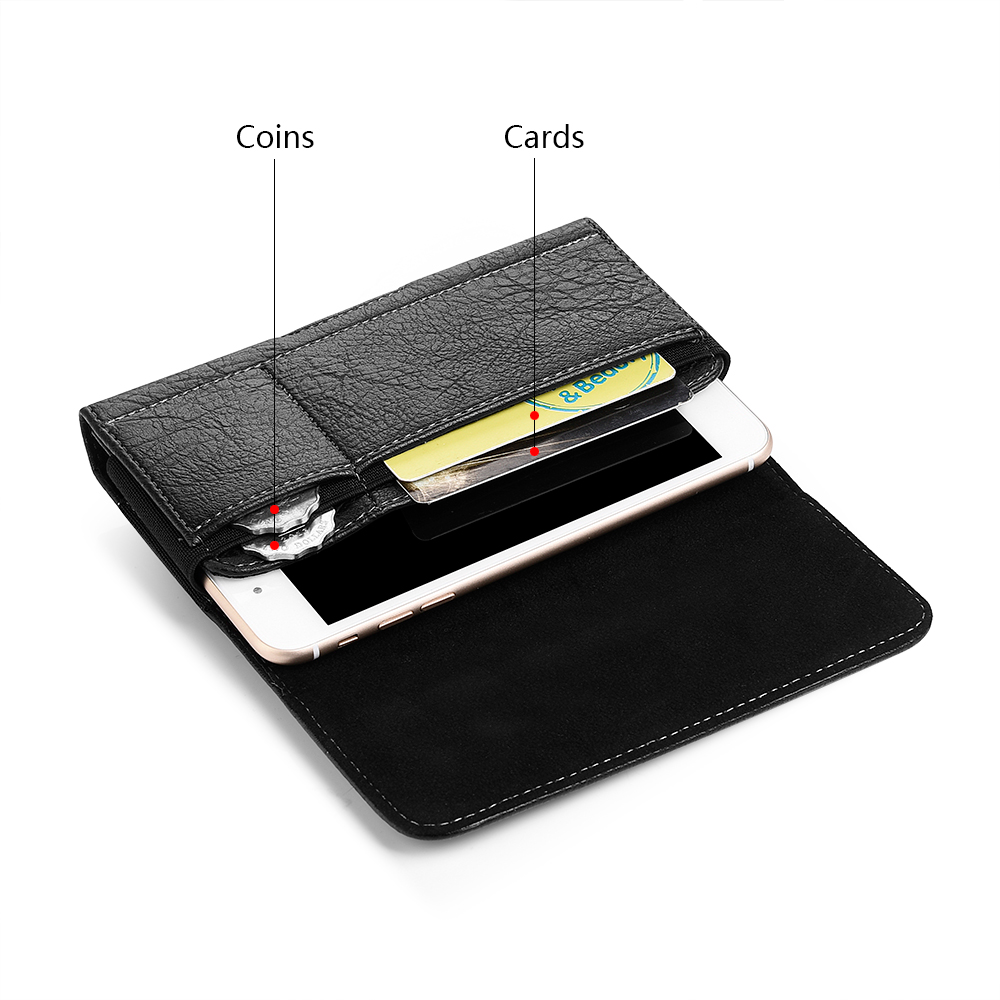 Universal Pouch Wallet Case 6.3/5.5/4.7 inch Waist Bag Magnetic Horizontal Phone Cover for iPhone X 8 7 Phone Belt Holster Clip. 