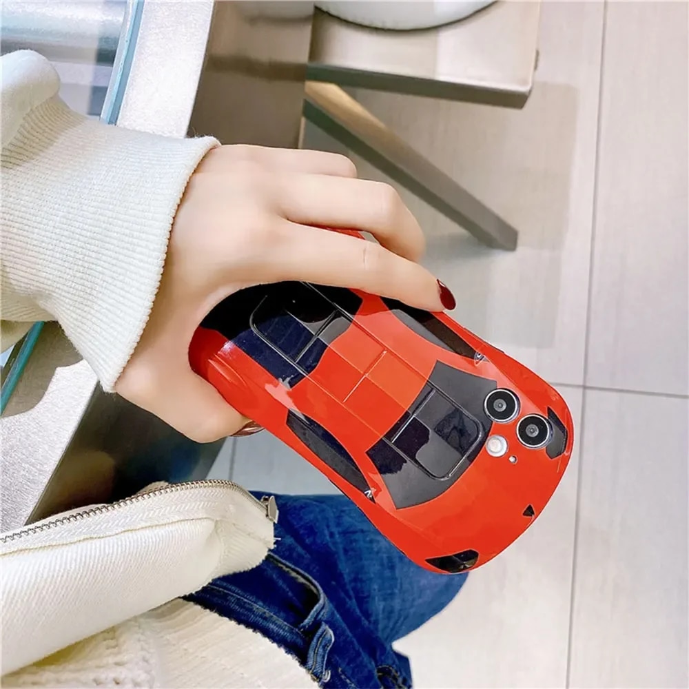 3D new sports car shape mobile phone case for iPhone 15 Pro15Pro Max 14 Plus 12 Pro 13 Pro Max 11Pro Xs Max mobile phone case.